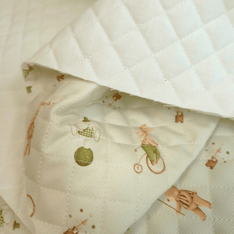 Matelassé en coton piqué H 140 cm - BLANC BLANC