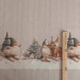 Tessuto per Tovaglie con abbassamento H 160 cm - GNOMI SULLA SLITTA/EFFETTO MAGLIA