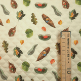 Trapuntato in piquet millerighe double face H 150 cm - SOGNI TRA LE FOGLIE