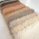 Fausse fourrure côtelée H 140 cm - CRÈME