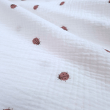 Mussola di Cotone Doppia Garza H 140 cm - COCCINELLE/LATTE
