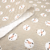 Trapuntato in piquet millerighe double face H 150 cm - PECORELLE BEIGE