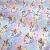 Tissu en coton numérique - OEUFS ET LAPIN DE PÂQUES 2 - coupe minimum ou multiples de 25 x 150 cm