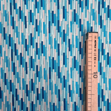 Cotone Americano H 110 cm - BASTONCINI AZZURRI E ROSA