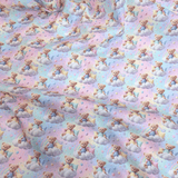 Tissu en coton numérique - OEUFS ET LAPIN DE PÂQUES 2 - coupe minimum ou multiples de 25 x 150 cm