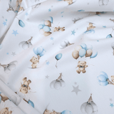 Piqué de coton impression numérique H 150 cm - CIEL/BLEU CLAIR