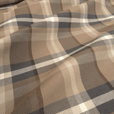 Tessuto Arredo M. Cotone H 280 cm - QUADRO BLU/TORTORA