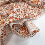 Jersey di Cotone H 150 cm - FIORELLINI RUGGINE/OCRA