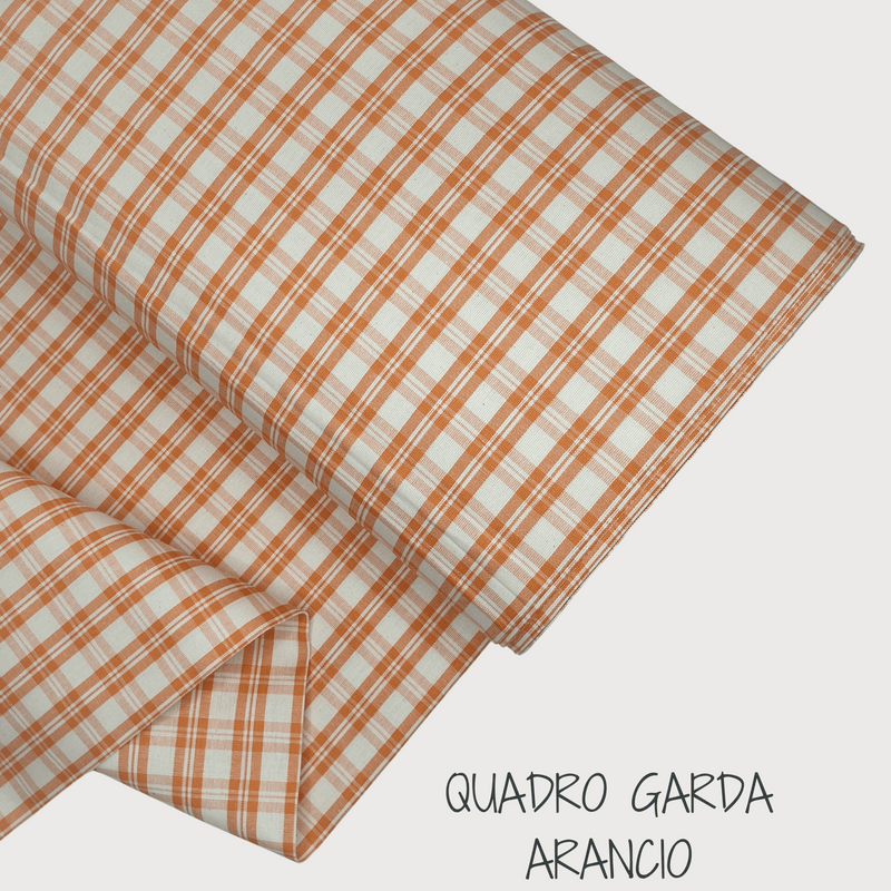 Collezione "Riga, quadretto e unito" H 180 cm  - ARANCIO