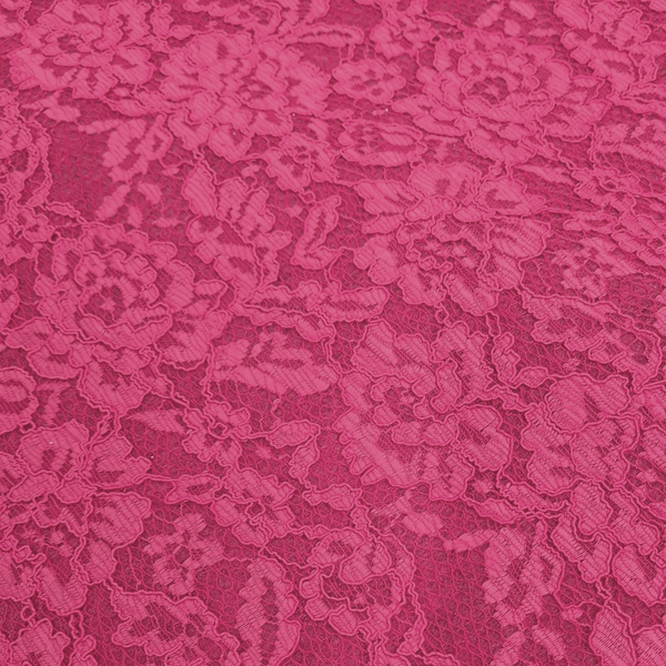 Feltro Lana con Pizzo H 135 cm - FUXIA MELANGE