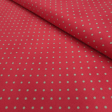 Cotone Americano H 110 cm - POIS TORTORA/FRAGOLA
