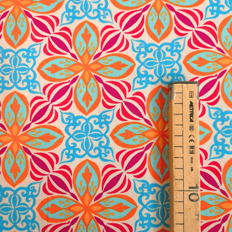 Cotone Americano H 110 cm - FANTASIA FLOREALE VIVACE