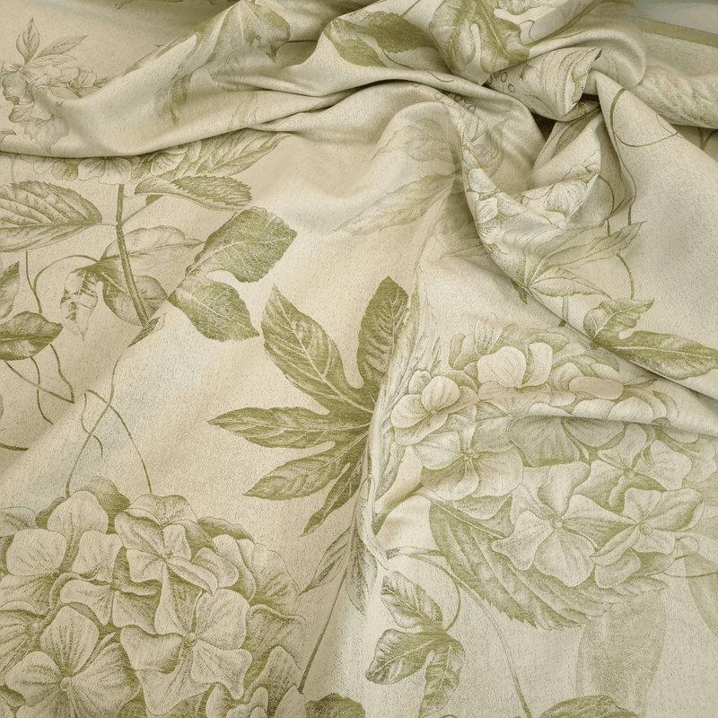 Tovagliato Fiandra in Misto Lino H 180 cm - ORTENSIE VERDE