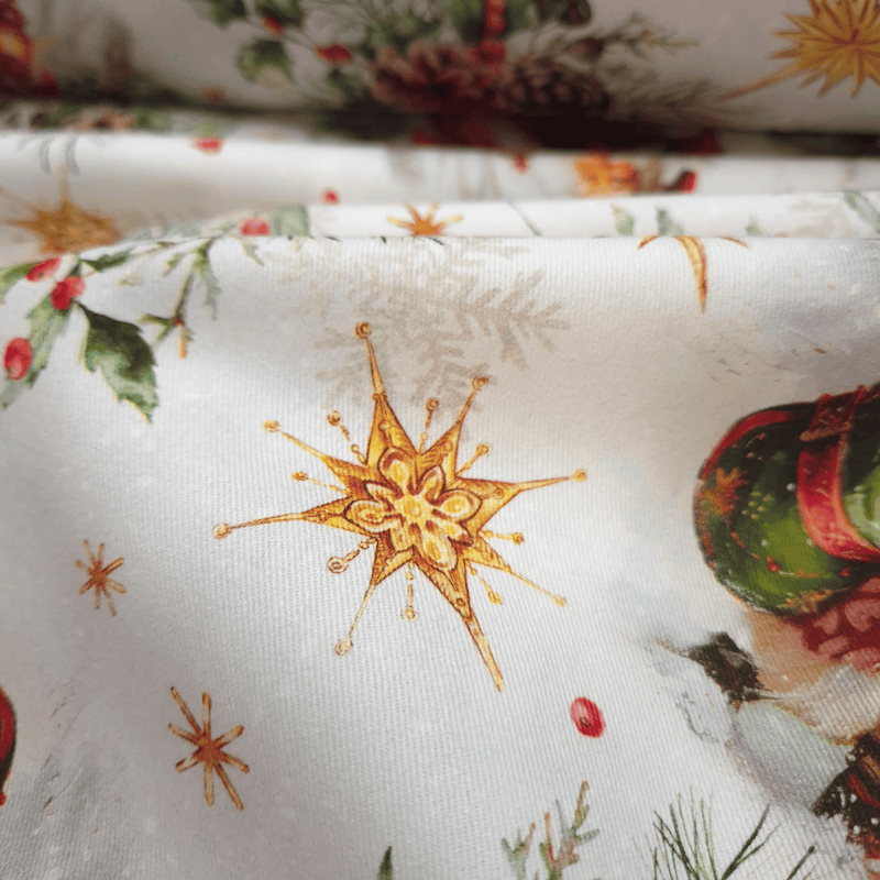 Cotone Fondo Panama Digital H 160 cm - BABBO NATALE