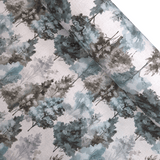 Cotone Fondo Panama Digital H 280 cm - ALBERI/AZZURRO