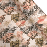 Cotone Fondo Panama Digital H 280 cm - ALBERI/ROSA ANTICO