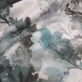 Cotone Fondo Panama Digital H 280 cm - ALBERI/AZZURRO