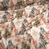 Cotone Fondo Panama Digital H 280 cm - ALBERI/ROSA ANTICO
