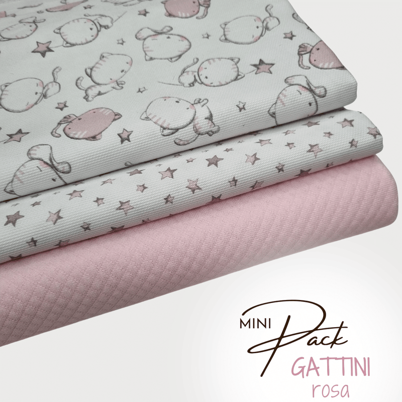 MINI PACK CHATONS ROSE - 3 pièces 70 x 100 cm
