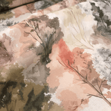 Cotone Fondo Panama Digital H 280 cm - ALBERI/ROSA ANTICO