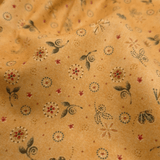 Cotone Americano H 110 cm - FIORELLINI E FARFALLE/BEIGE