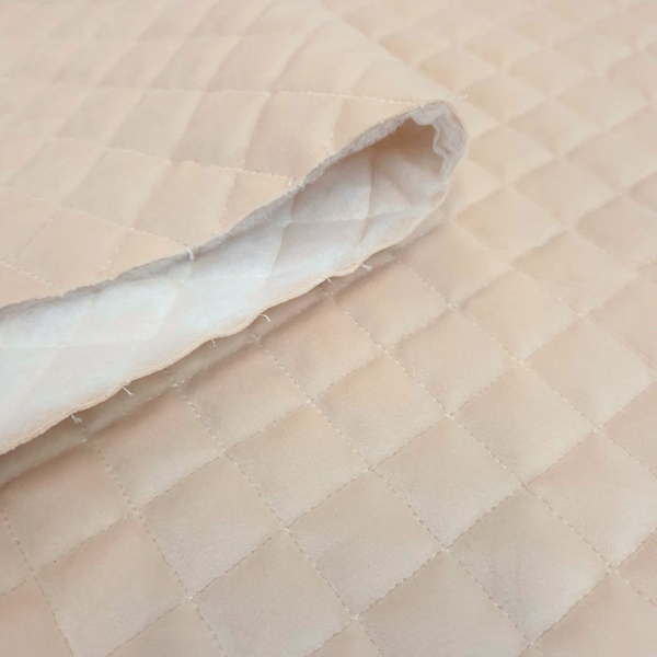 Trapuntato in velluto H 150 cm - VELLUTO BEIGE