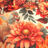 Cotone Fondo Panama Stampa Digitale H 280 cm - AUTUNNO FIORITO