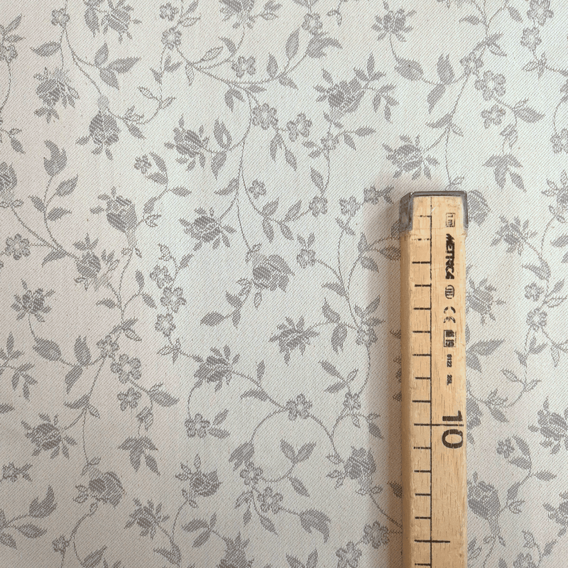 Tovagliato Fiandra di  Cotone H 180 cm - FIORELLINI ACCIAIO