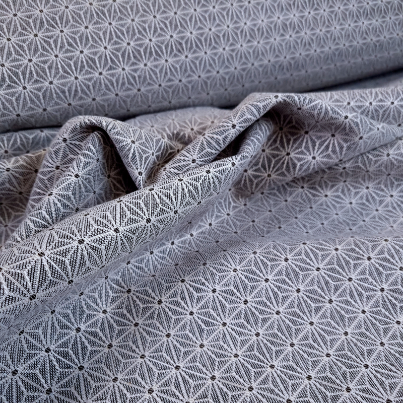 Tessuto Arredo Jacquard H 140 cm - STELLA ESAGONALE/GRIGIO
