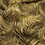Tessuto Arredo Jacquard H 140 cm - FOLIAGE DORATO LUREX/NERO