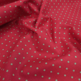 Cotone Americano H 110 cm - POIS TORTORA/FRAGOLA