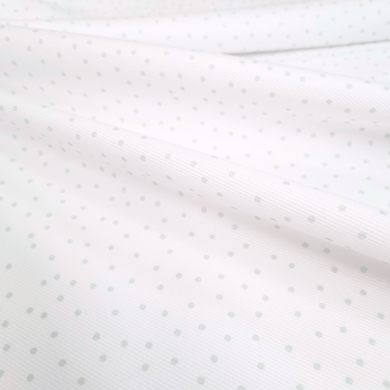 Piquet millerighe H 150 cm - POIS VERDI FONDO BIANCO