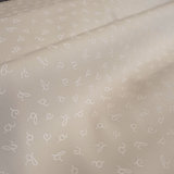 Piquet de coton H 150 cm - LETTRES BEIGES