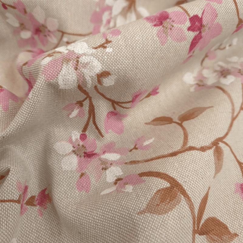 Rohbaumwolle H 280 cm - ROSA BLUMEN