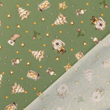 Cotone Natale H 145 cm - CASETTA D'INVERNO/VERDE