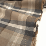 Tessuto Arredo M. Cotone H 280 cm - QUADRO BLU/TORTORA