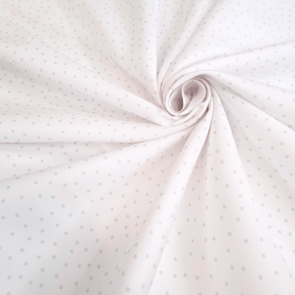 Piquet millerighe H 150 cm - POIS VERDI FONDO BIANCO