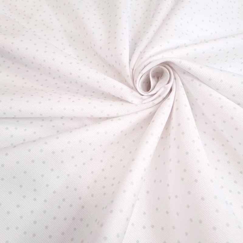 Piquet millerighe H 150 cm - POIS VERDI FONDO BIANCO