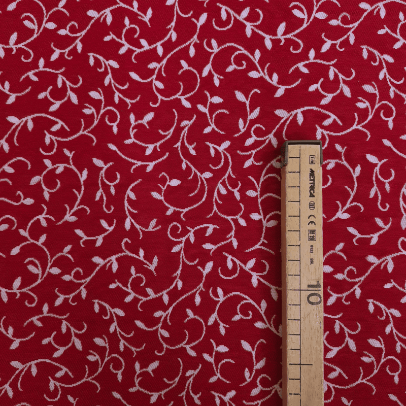 Tessuto Arredo Gobelin H 280 cm - RAMI/ROSSO