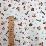 Tessuto Cotone H 150 cm - QUADRETTI E CUORICINI ROSSI