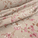 Rohbaumwolle H 280 cm - ROSA BLUMEN