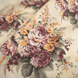 Panama Digital Fund Baumwolle H 2980 cm - BURGUNDER UND GELBE BLUMEN