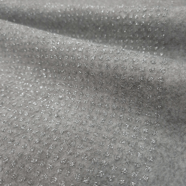 Pannolenci H 155 cm - GRIGIO MELANGE QUADRETTI GLITTER ARGENTO