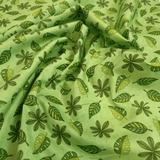 Cotone Americano H 110 cm - FOGLIE/VERDE