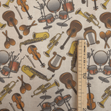 Cotone Stampa Digitale H 135/140 cm - STRUMENTI MUSICALI