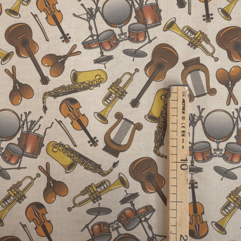 Cotone Stampa Digitale H 135/140 cm - STRUMENTI MUSICALI