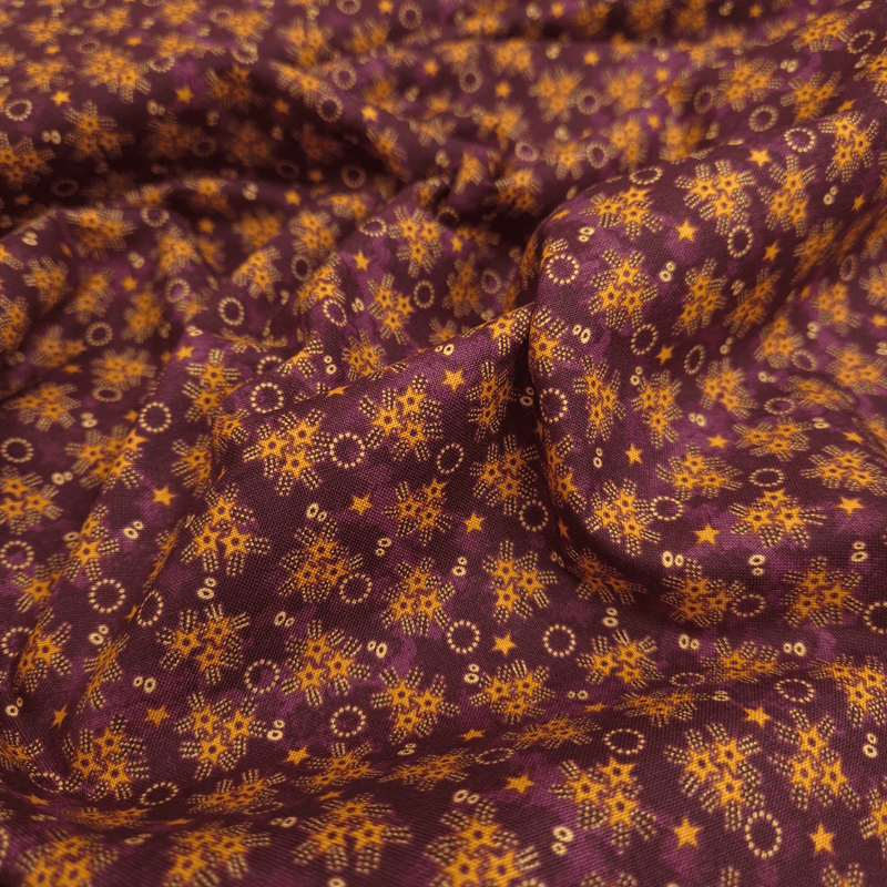 Cotone Americano H 110 cm - STELLINE/VIOLA