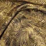 Tessuto Arredo Jacquard H 140 cm - FOLIAGE DORATO LUREX/NERO