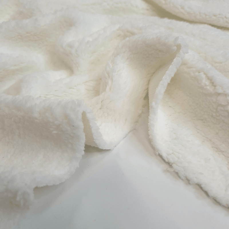 Pelliccia d'agnello sintetica H 160 cm - BIANCO LANA