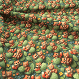 Tissu en coton numérique - OEUFS ET LAPIN DE PÂQUES 2 - coupe minimum ou multiples de 25 x 150 cm